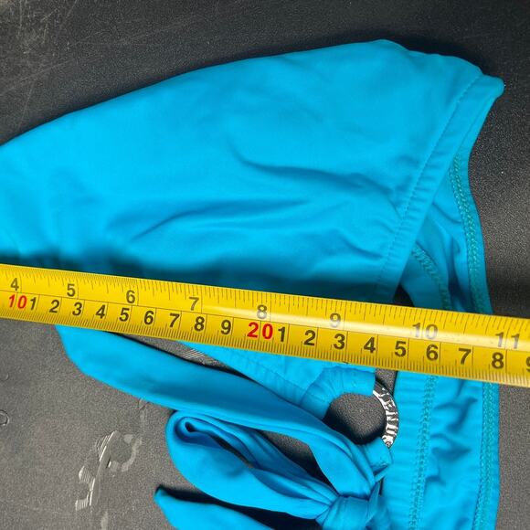 Venus Size 4 Women Swimwear Two Piece Bikini Blue Adjustable Halter - Picture 7 of 7